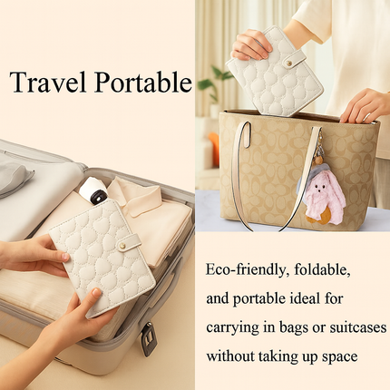 Heart Quilted Travel jewellery Organizer(Off white)